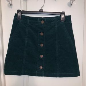 Hunter green skirt